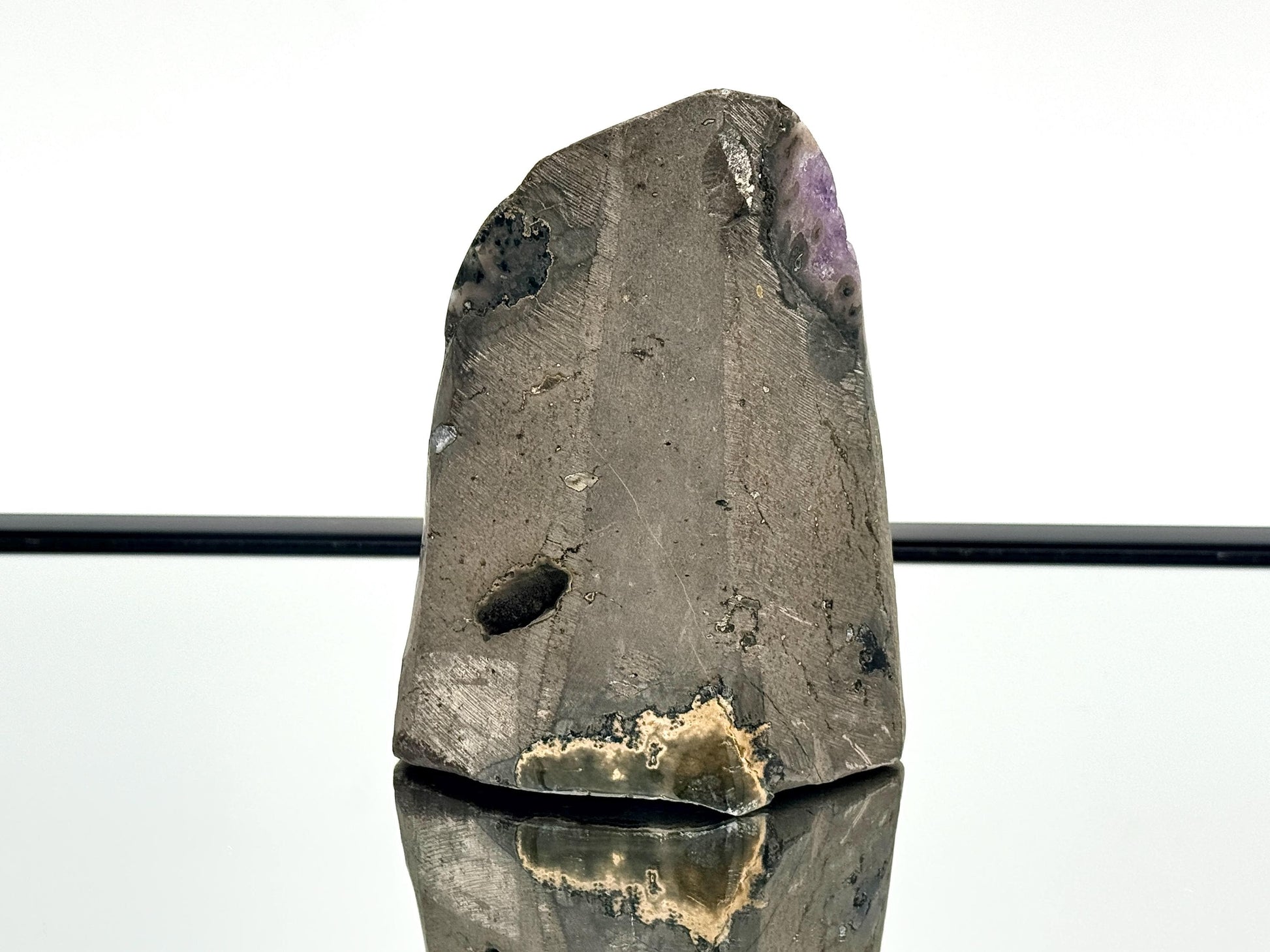 Large Uruguayan Amethyst Crystal Geode (AMU28) showcasing polished surfaces and natural violet hues of amethyst.
