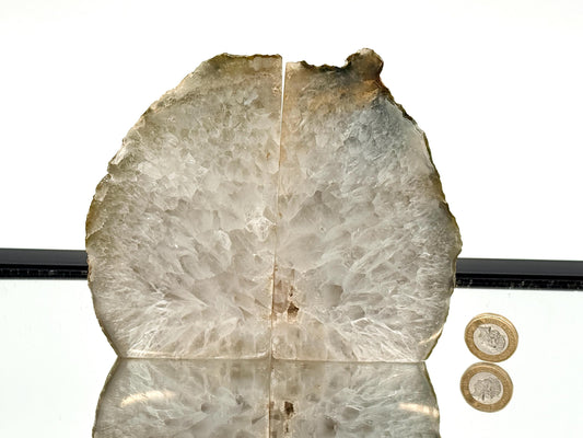 Large Crystal Bookends Home Decor Office Gift Natural Agate Quartz (#45)