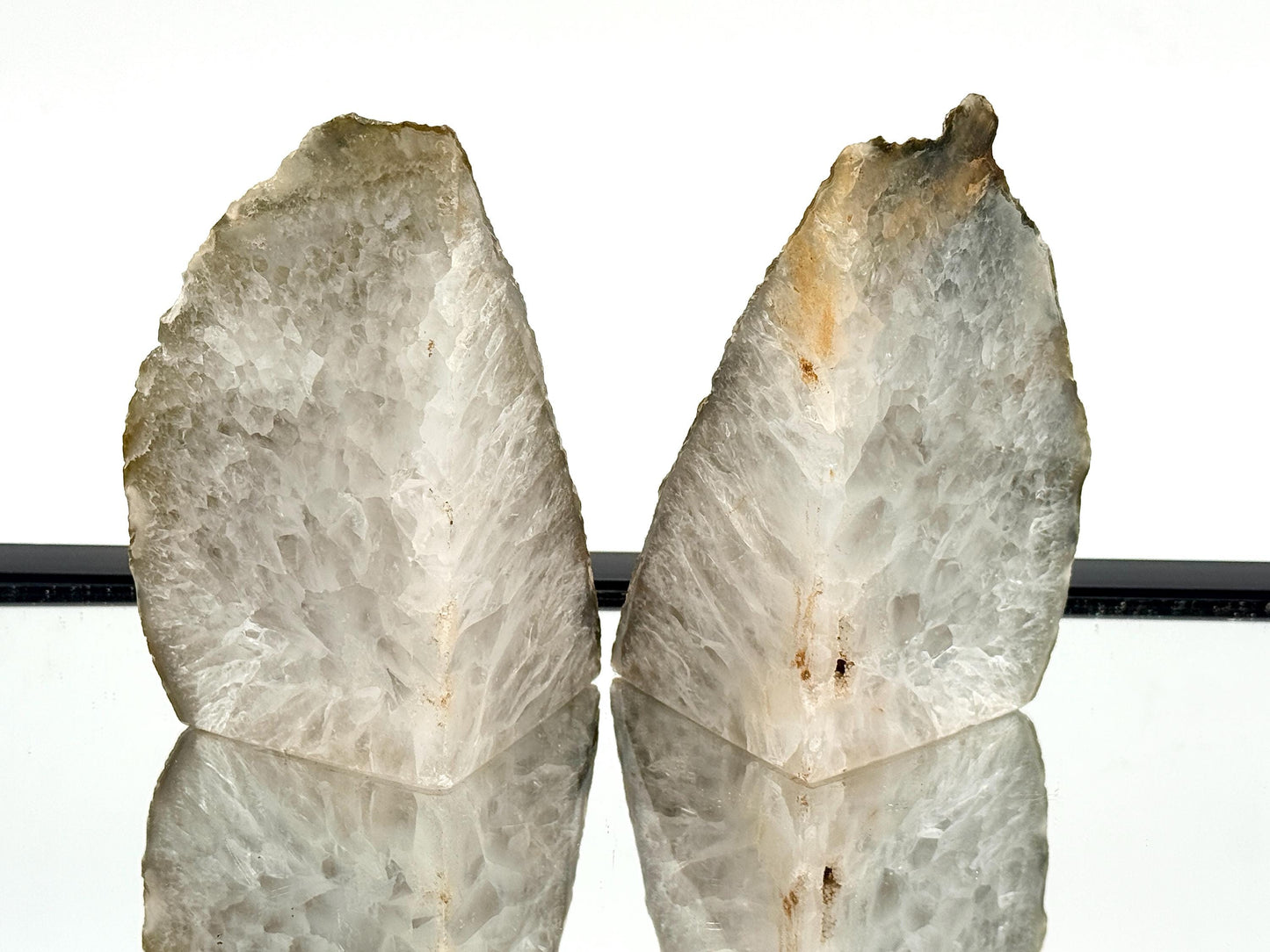 Large Crystal Bookends Home Decor Office Gift Natural Agate Quartz (#45)