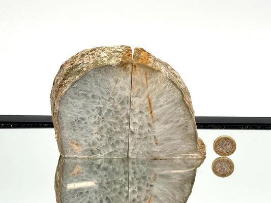 Large Crystal Bookends Home Decor Office Gift Natural Agate Quartz (#44)