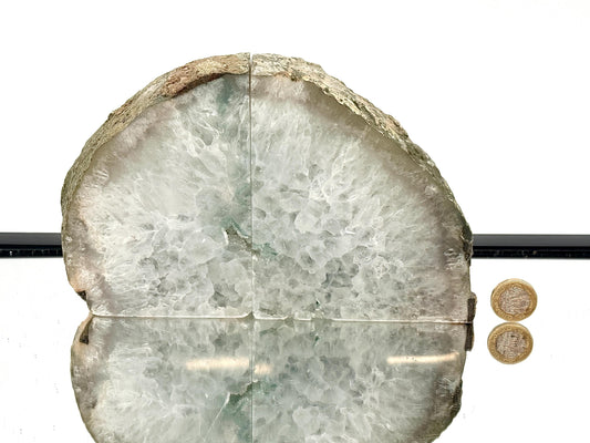 Large Crystal Bookends Home Decor Office Gift Natural Agate Quartz (#42)