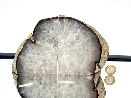 Large Crystal Bookends Home Decor Office Gift Natural Agate Quartz (#40)