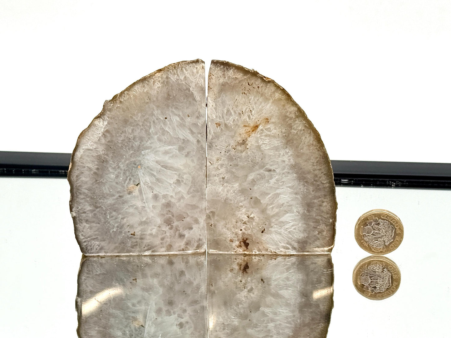 Large Crystal Bookends Home Decor Office Gift Natural Agate Quartz (#39)