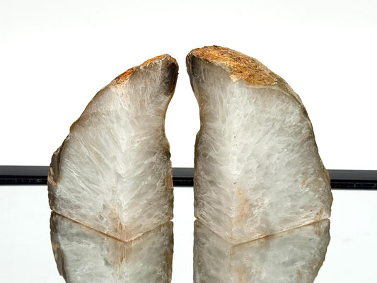 Large Crystal Bookends Home Decor Office Gift Natural Agate Quartz (#36)