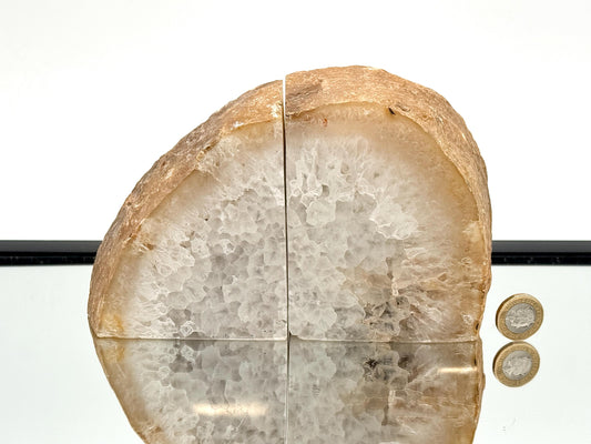 Large Crystal Bookends Home Decor Office Gift Natural Agate Quartz (#35)