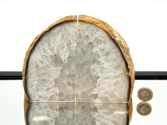 Large Crystal Bookends Home Decor Office Gift Natural Agate Quartz (#30)