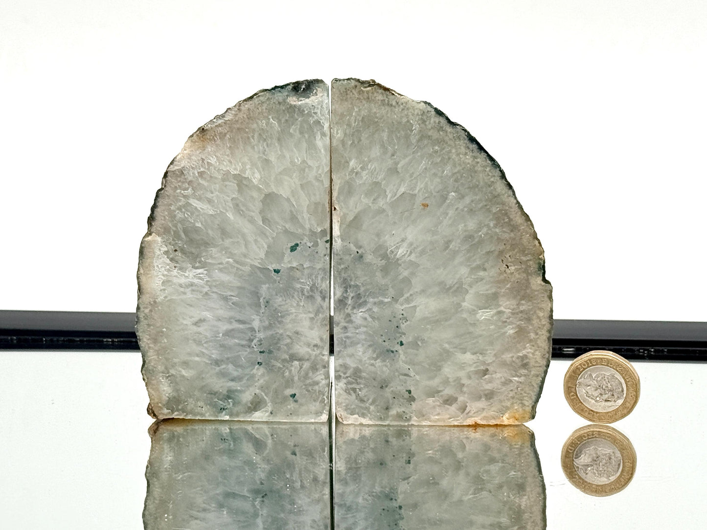 Large Crystal Bookends Home Decor Office Gift Natural Agate Quartz (#31)