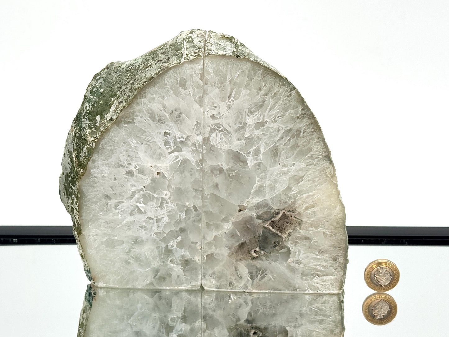 Large Crystal Bookends Home Decor Office Gift Natural Agate Quartz (#27)