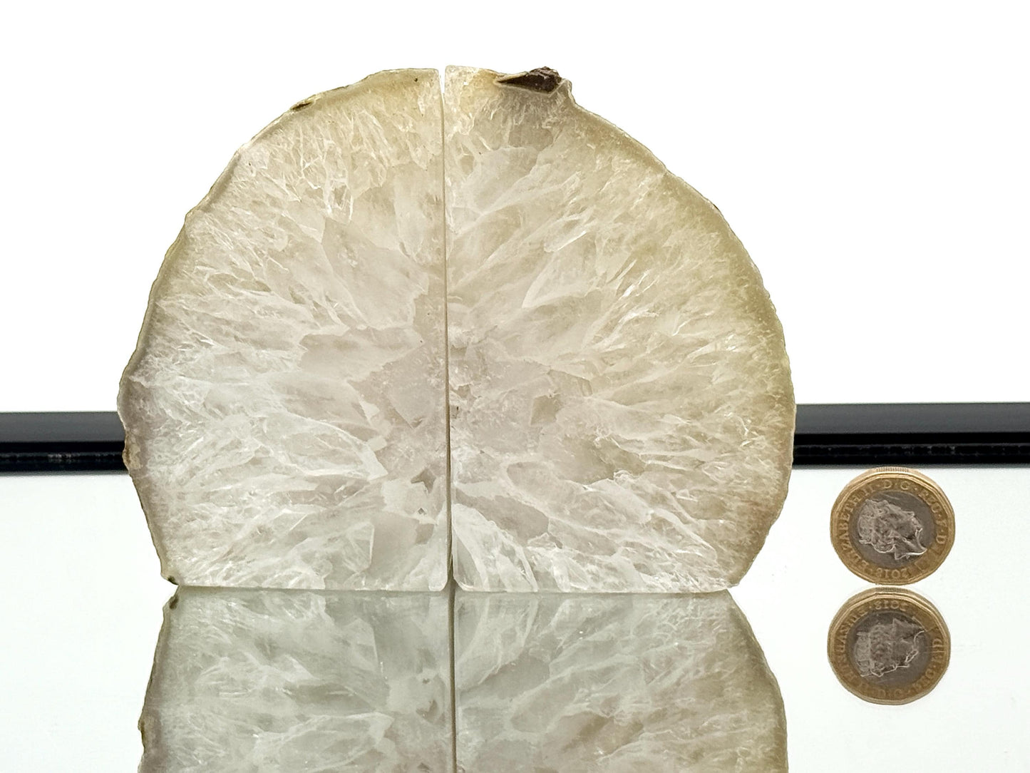 Large Crystal Bookends Home Decor Office Gift Natural Agate Quartz (#46)