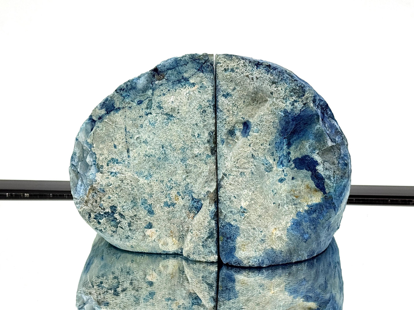 Large Crystal Bookends Home Decor Office Gift Blue Agate Quartz (#26)