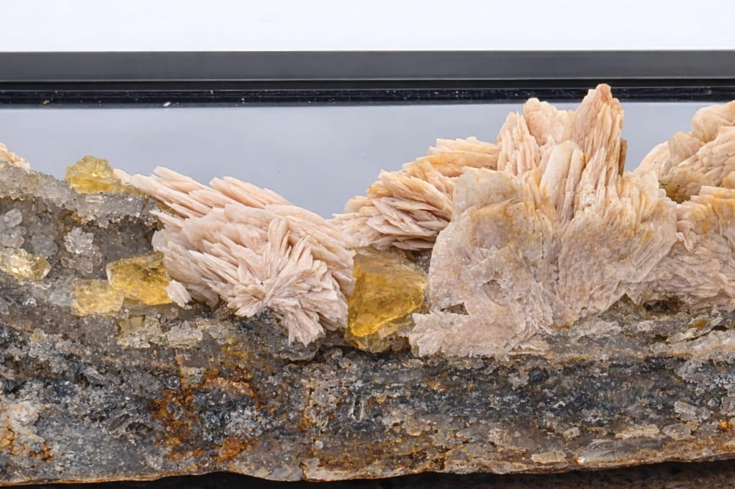 Large Golden Yellow Fluorite with Baryte | High Grade Collector Specimen