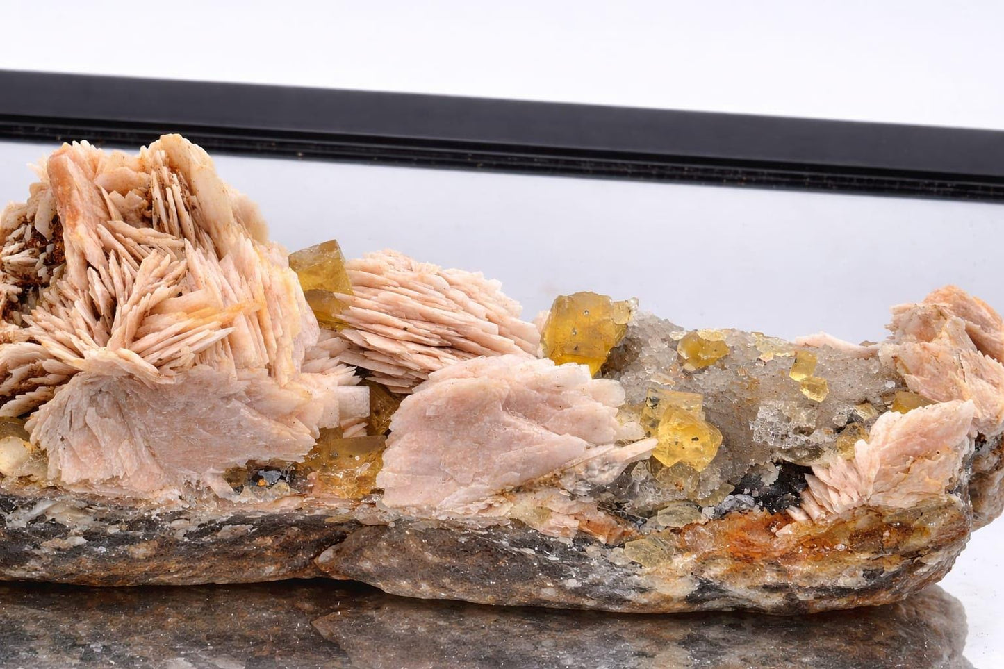 Large Golden Yellow Fluorite with Baryte | High Grade Collector Specimen