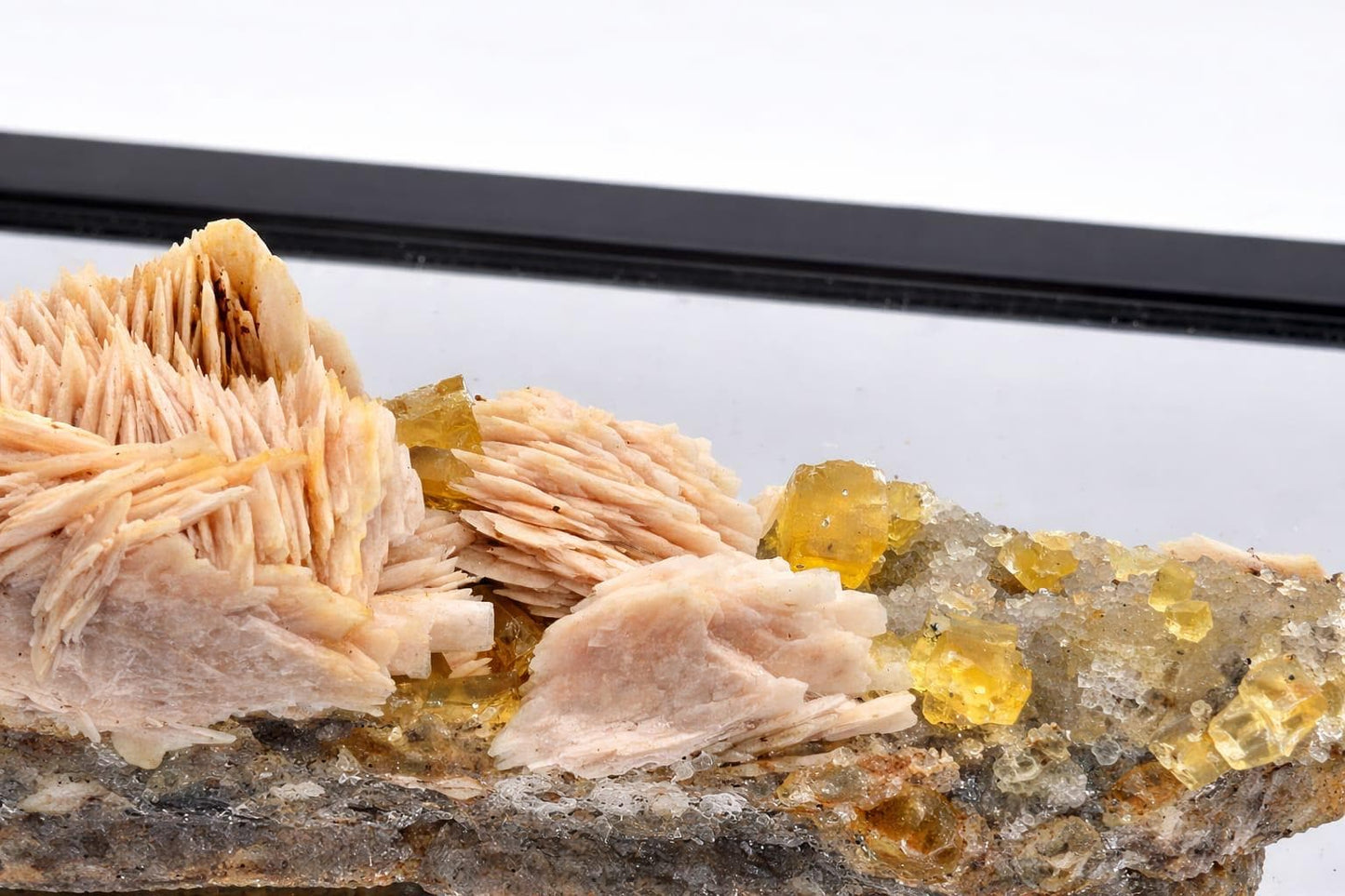 Large Golden Yellow Fluorite with Baryte | High Grade Collector Specimen