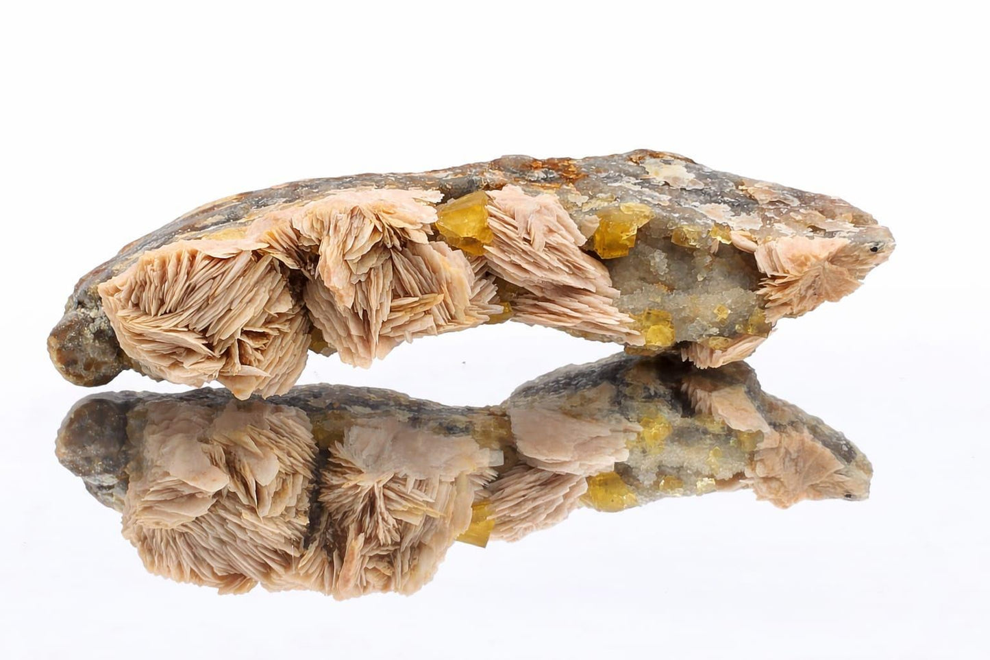 Large Golden Yellow Fluorite with Baryte | High Grade Collector Specimen