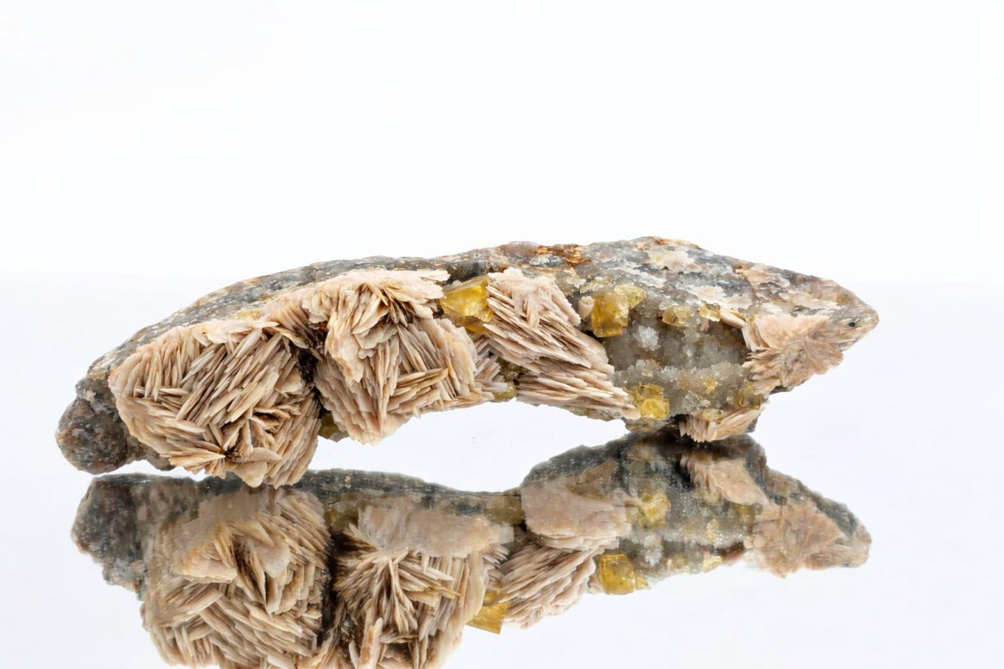 Large Golden Yellow Fluorite with Baryte | High Grade Collector Specimen