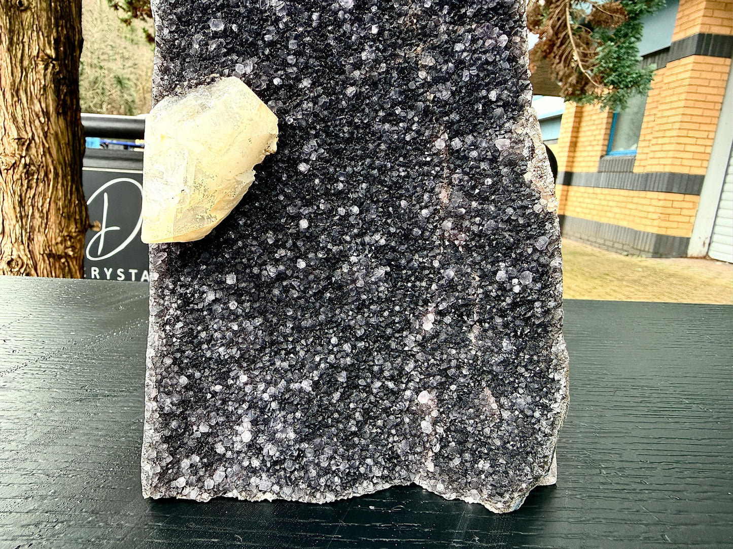 Extra Large Natural Black Amethyst Crystal Geode (#3)