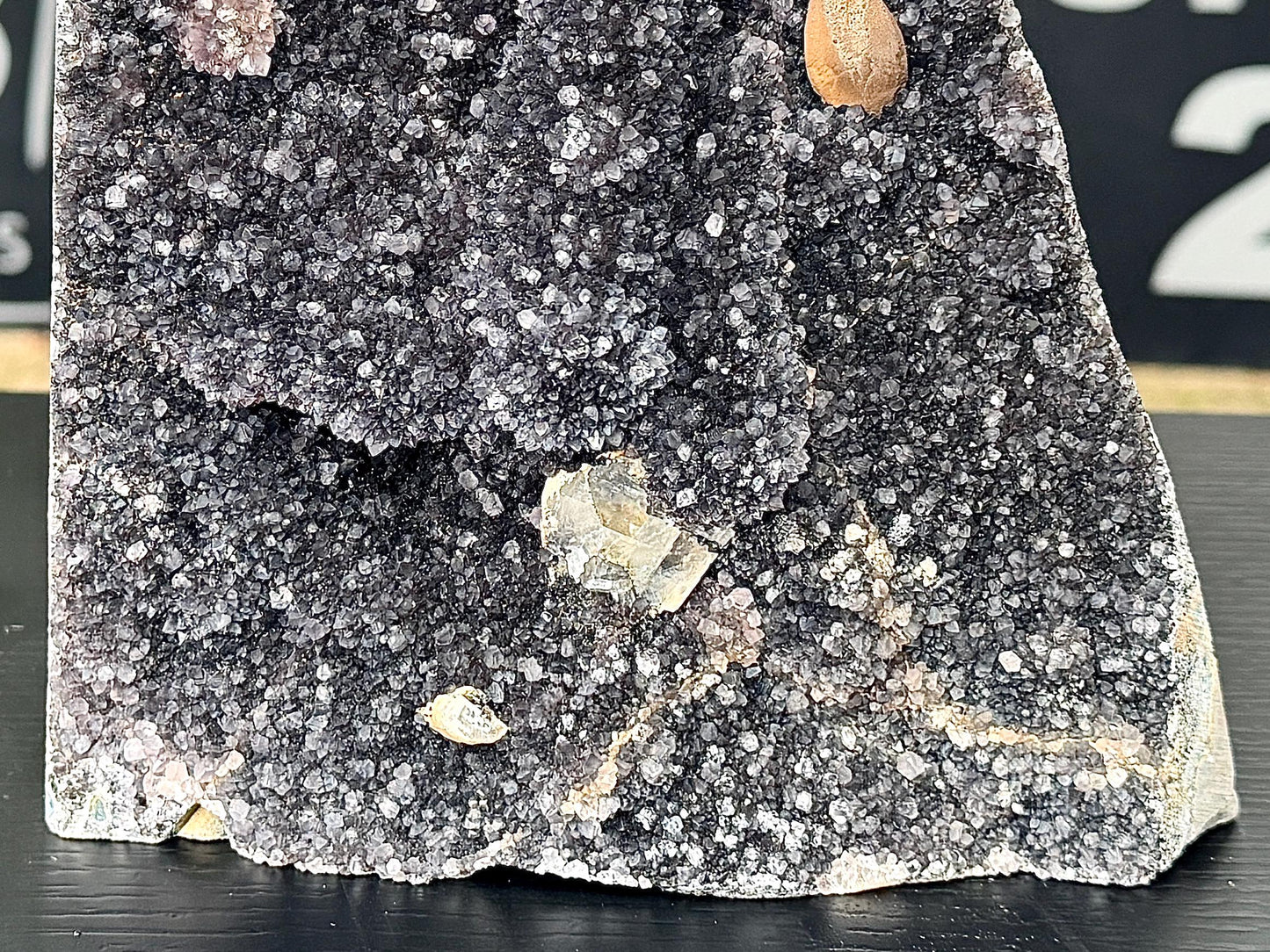 Extra Large Natural Black Amethyst Crystal Geode (#1)