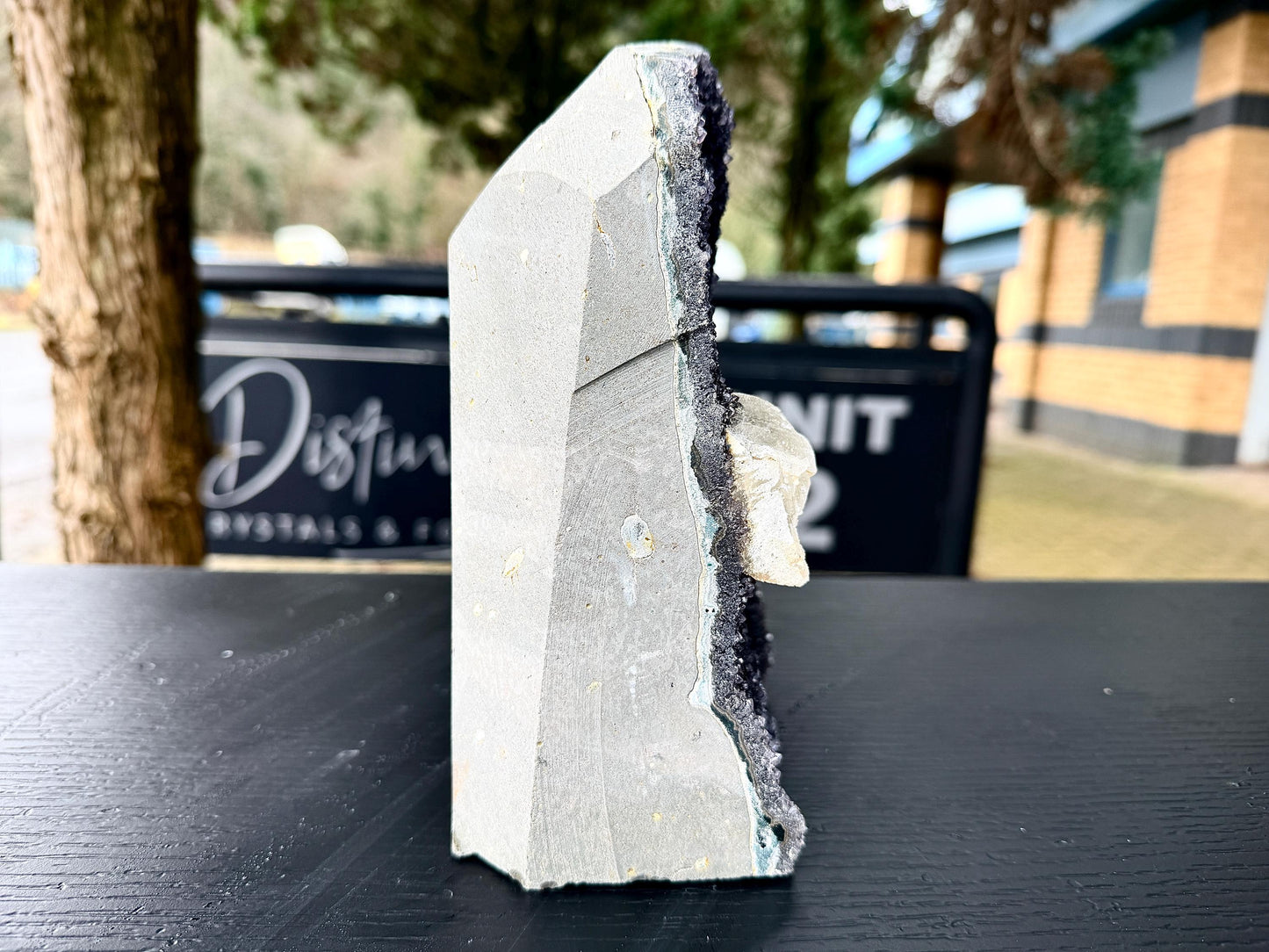 Extra Large Natural Black Amethyst Crystal Geode (#3)