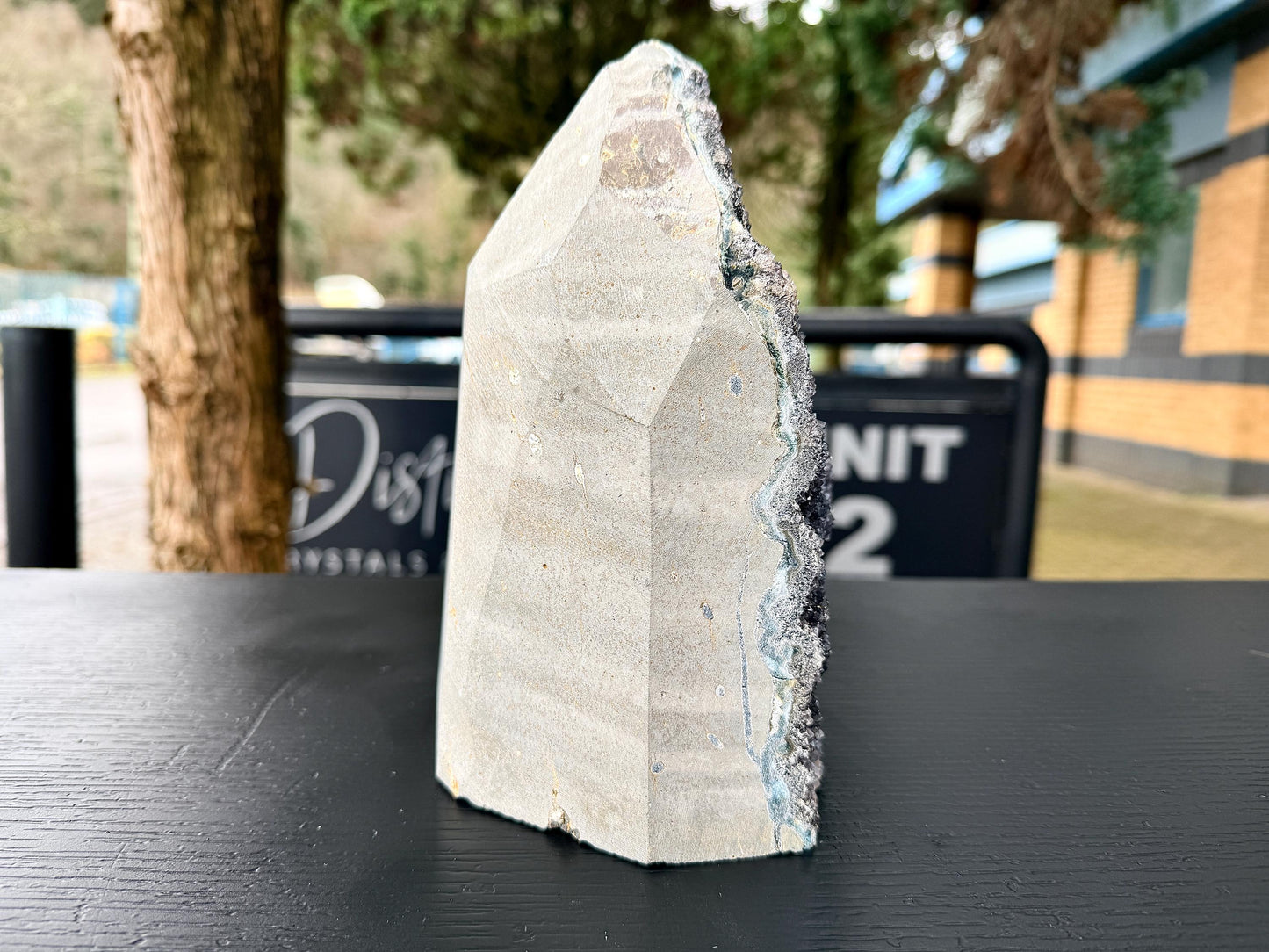 Extra Large Natural Black Amethyst Crystal Geode (#1)