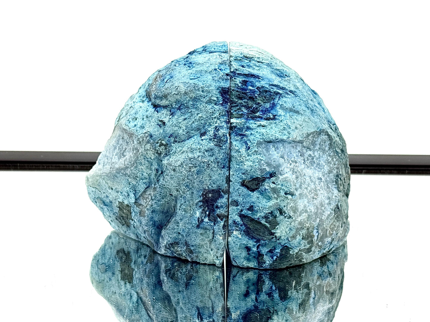 Blue Agate Quartz Crystal Bookends Home Decor Office Gift (#28)