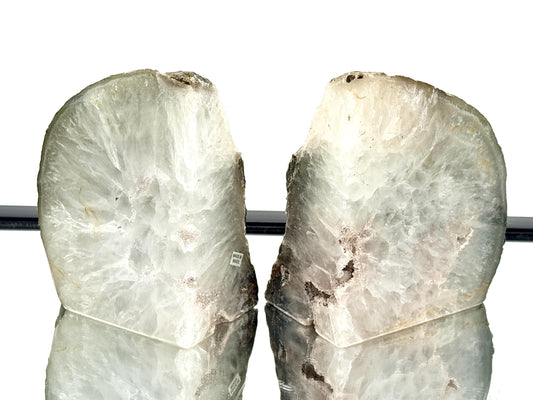 Large Crystal Bookends Home Decor Office Gift Natural Agate Quartz (#56)