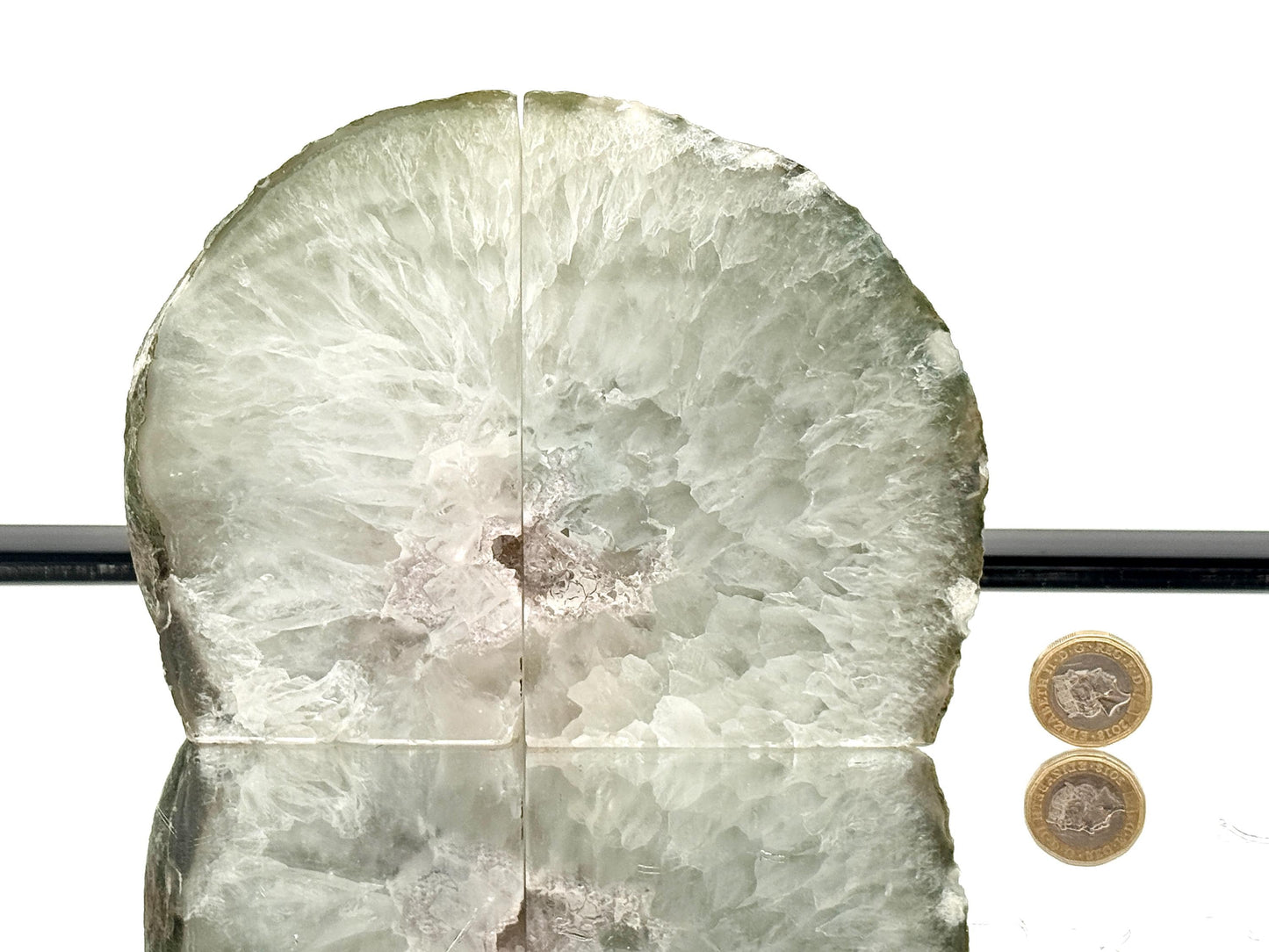 Large Crystal Bookends Home Decor Office Gift Natural Agate Quartz (#53)
