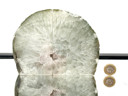 Large Crystal Bookends Home Decor Office Gift Natural Agate Quartz (#53)