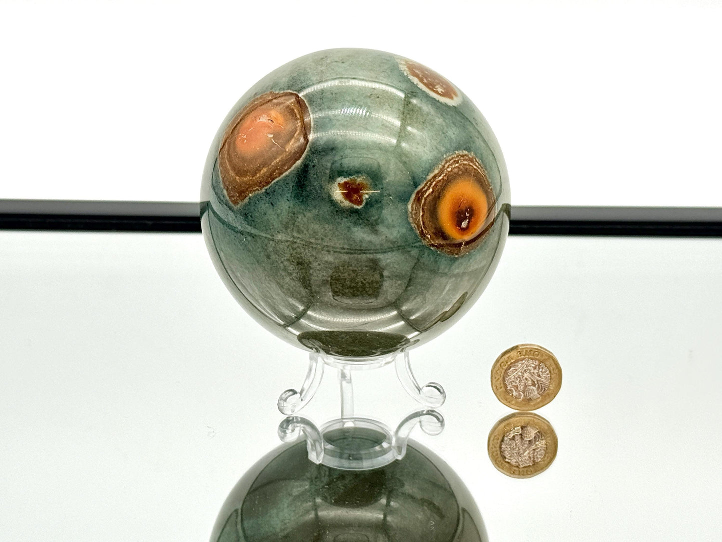 Large Polychrome Jasper Crystal Sphere (#3)