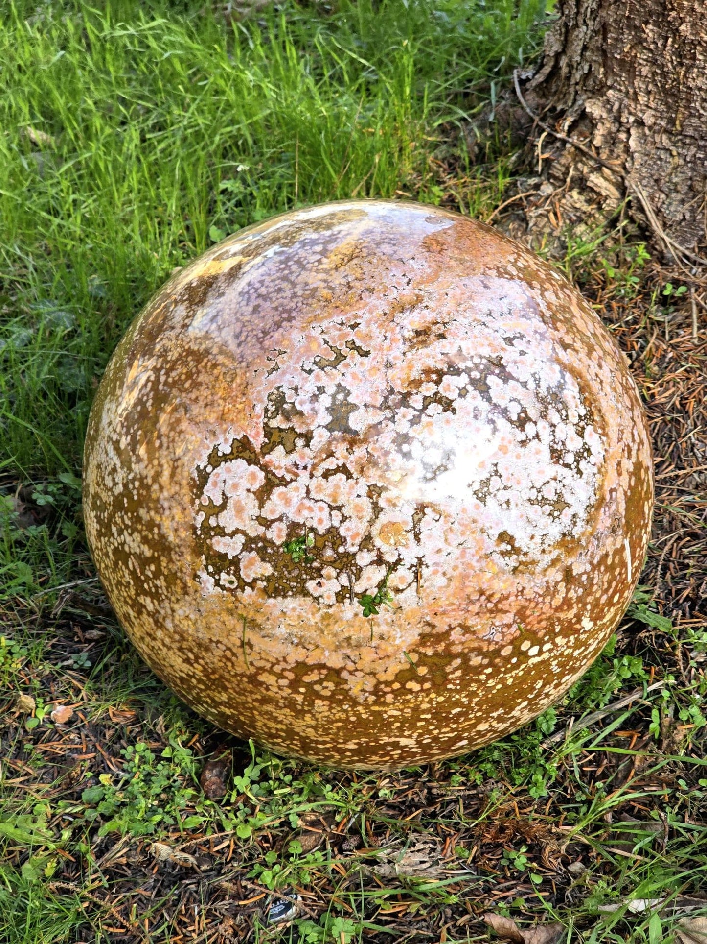 XXL Orbital Ocean Jasper Crystal Sphere 47KG