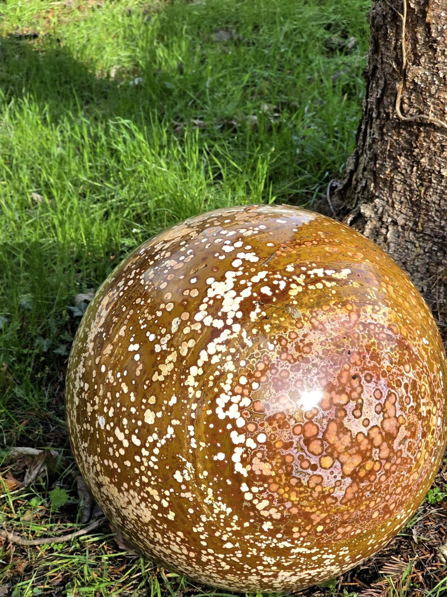 XXL Orbital Ocean Jasper Crystal Sphere 47KG