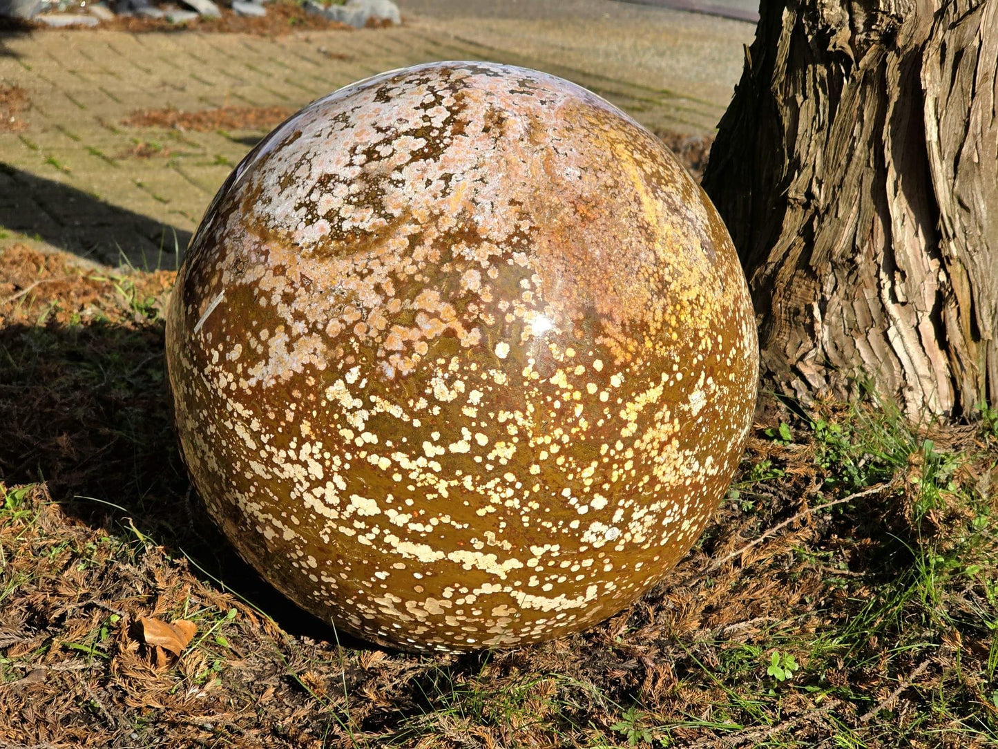 XXL Orbital Ocean Jasper Crystal Sphere 47KG