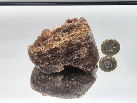 Yellow Fluorite on Polished Quartz Matrix | Collectors Crystal (#5)