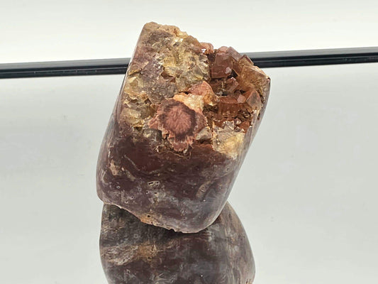 Yellow Fluorite on Polished Quartz Matrix | Collectors Crystal (#4)