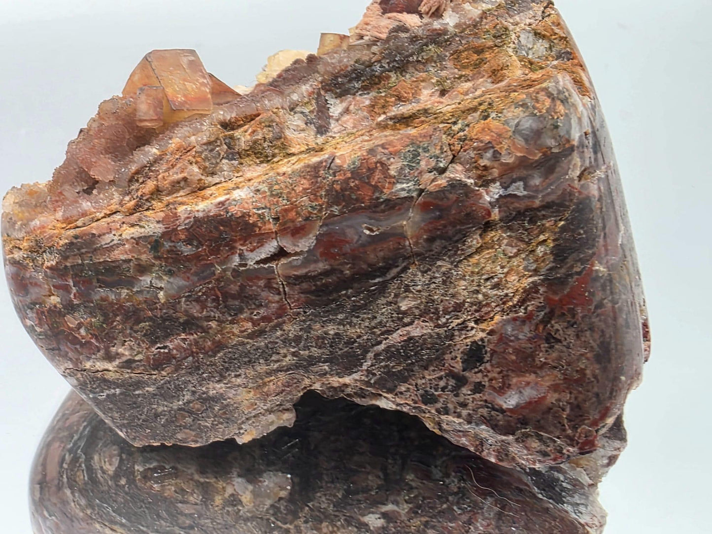 Yellow Fluorite on Polished Quartz Matrix | Collectors Crystal (#5)