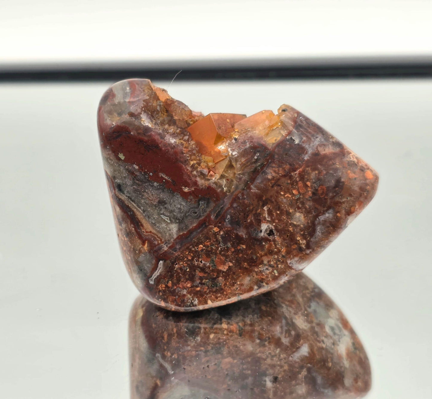 Yellow Fluorite on Polished Quartz Matrix | Collectors Crystal (#2)