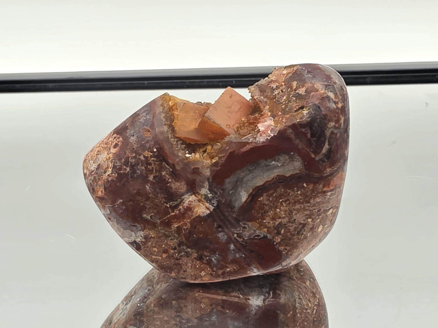 Yellow Fluorite on Polished Quartz Matrix | Collectors Crystal (#2)