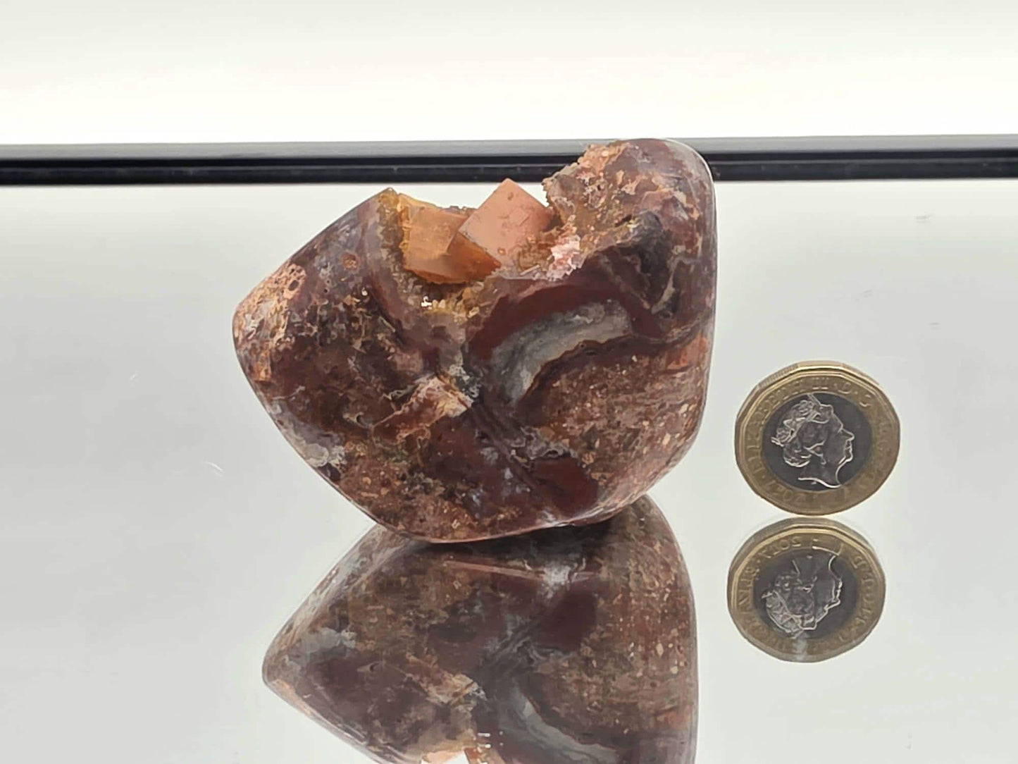 Yellow Fluorite on Polished Quartz Matrix | Collectors Crystal (#2)