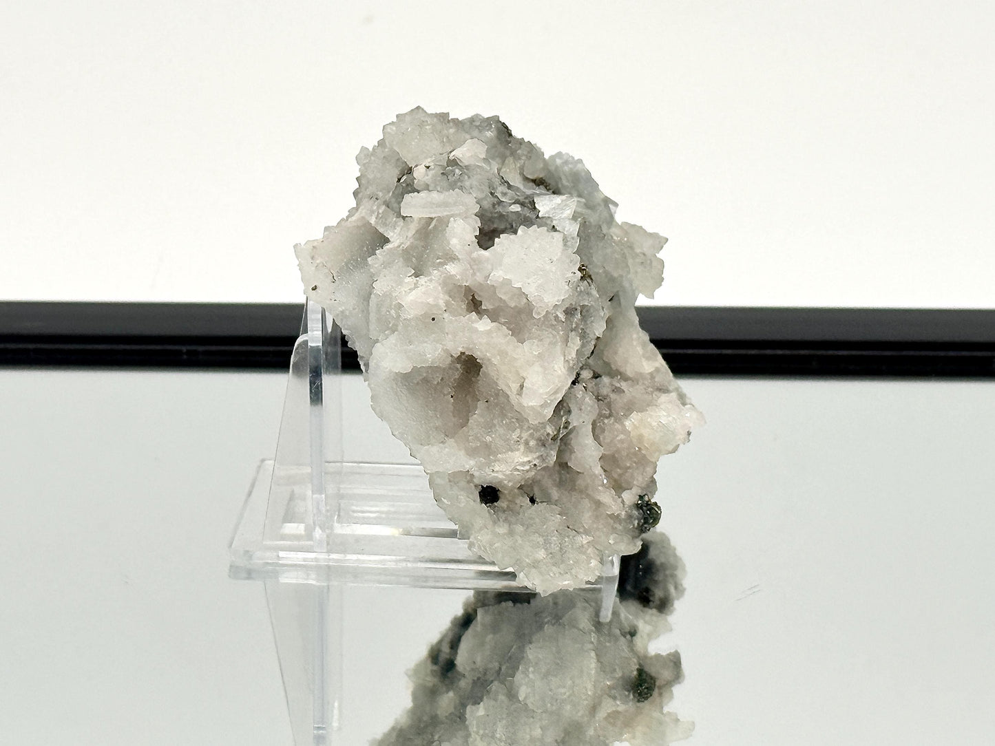 13) Blue Baryte Crystal With Baryte, Pyrite, Quartz and Galena - Morocco