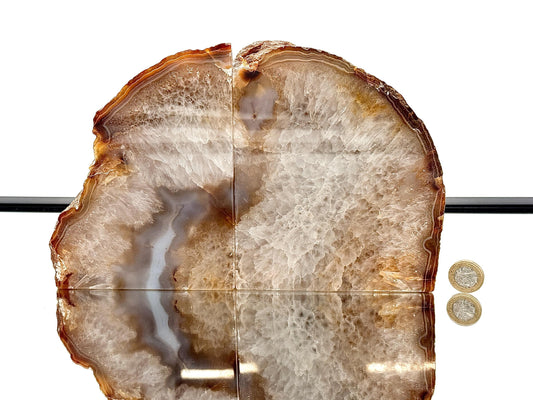 Extra Large Agate Crystal Bookends Home Decor Office Gift Natural Agate Quartz (#59)