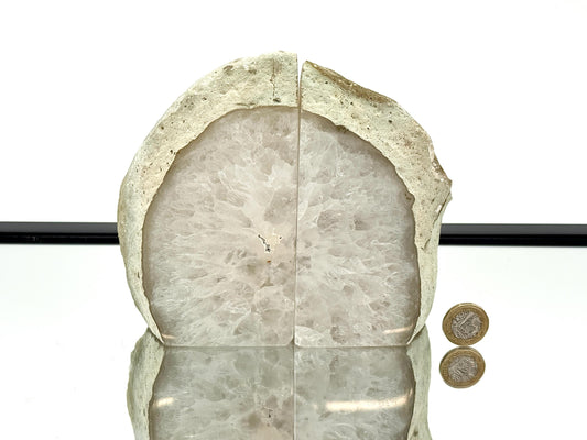 Large Agate Crystal Bookends Home Decor Office Gift Natural Agate Quartz (#58)