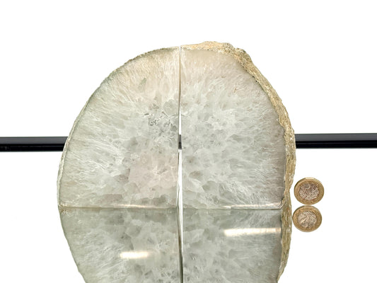 Large Agate Crystal Bookends Home Decor Office Gift Natural Agate Quartz (#45)