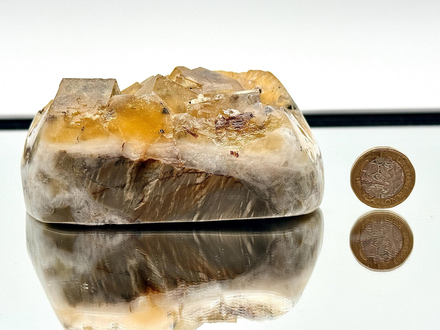 Natural Yellow Fluorite Crystal - 0.79kg - Sahara (DP)