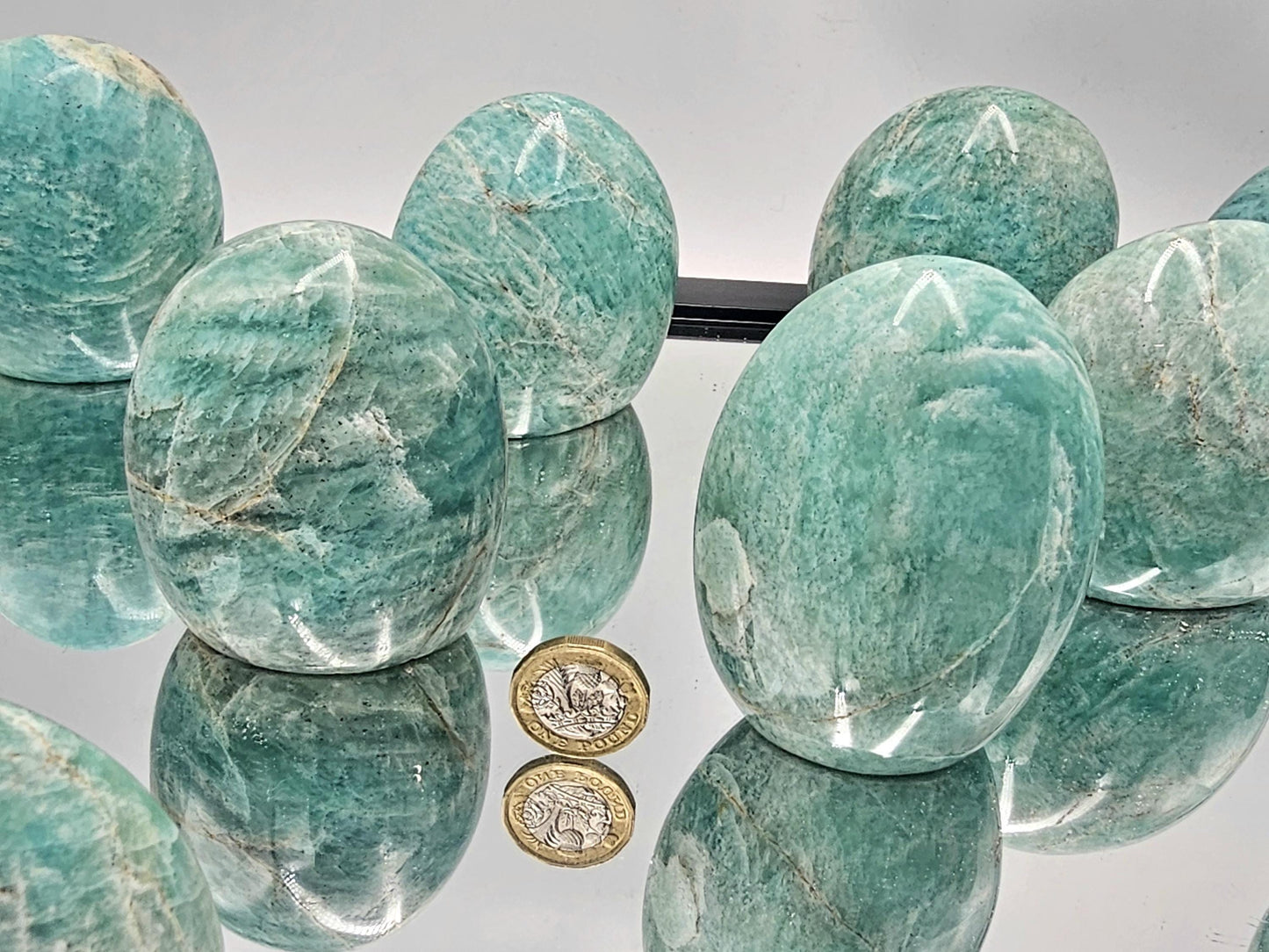 Amazonite Crystal Freeform, Polished Amazonite Stone Madagascar