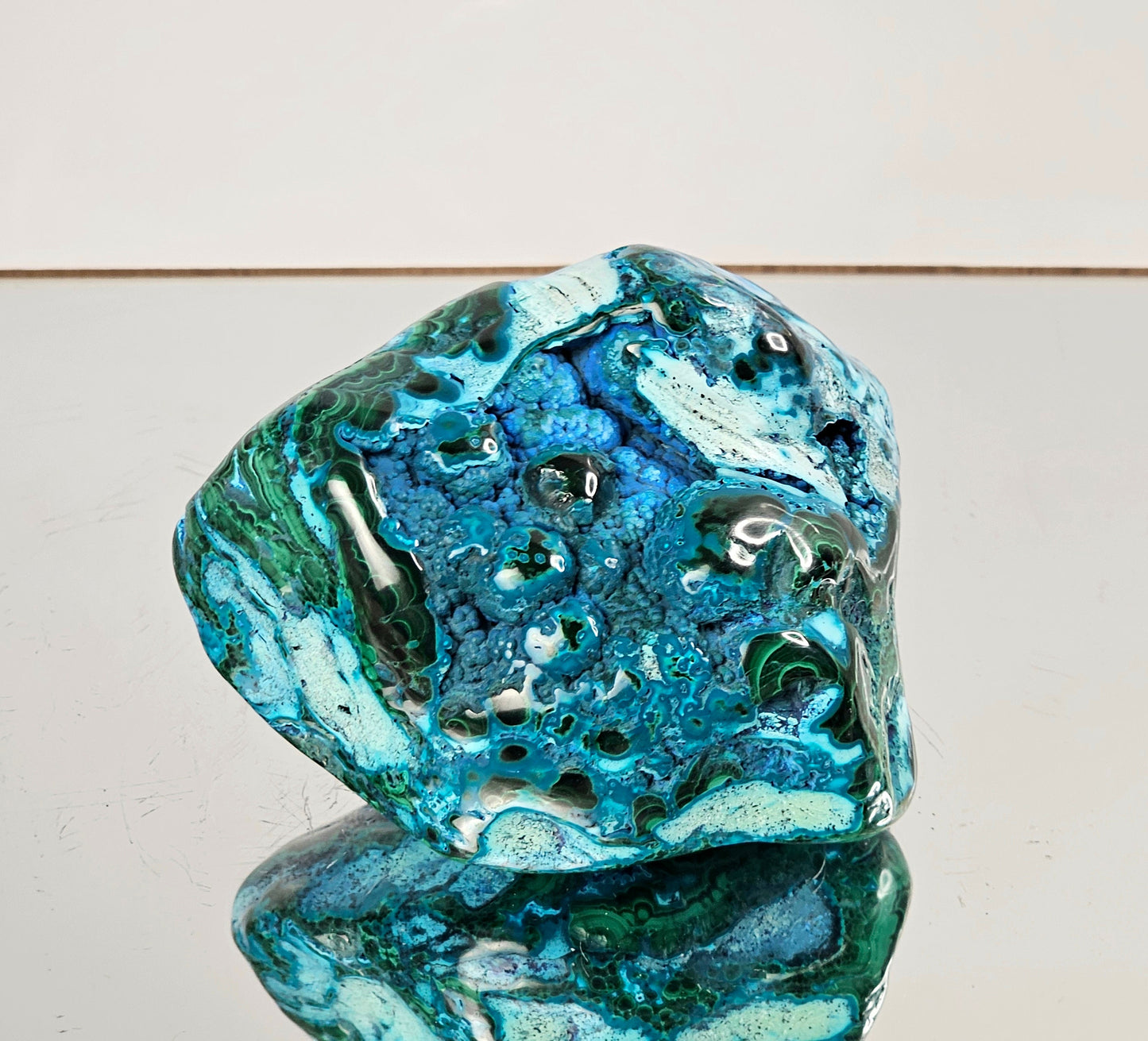 Large Malachite Chrysocolla Freeform, Malacolla Crystal, Polished Mineral Specimen (#DP)