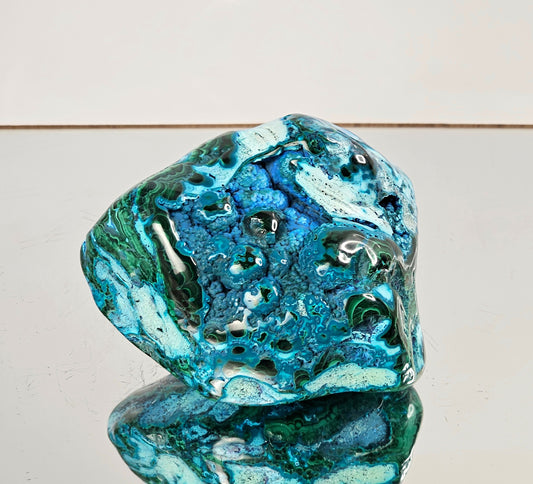 Large Malachite Chrysocolla Freeform, Malacolla Crystal, Polished Mineral Specimen (#DP)