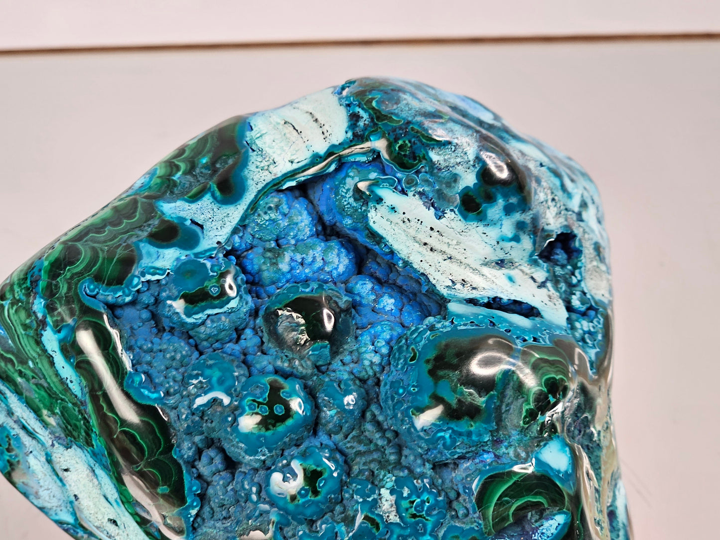 Large Malachite Chrysocolla Freeform, Malacolla Crystal, Polished Mineral Specimen (#DP)