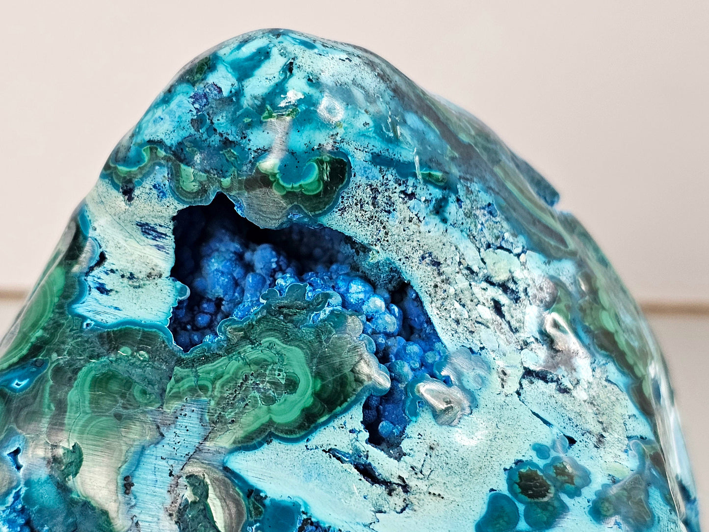Large Malachite Chrysocolla Freeform, Malacolla Crystal, Polished Mineral Specimen (#DP)