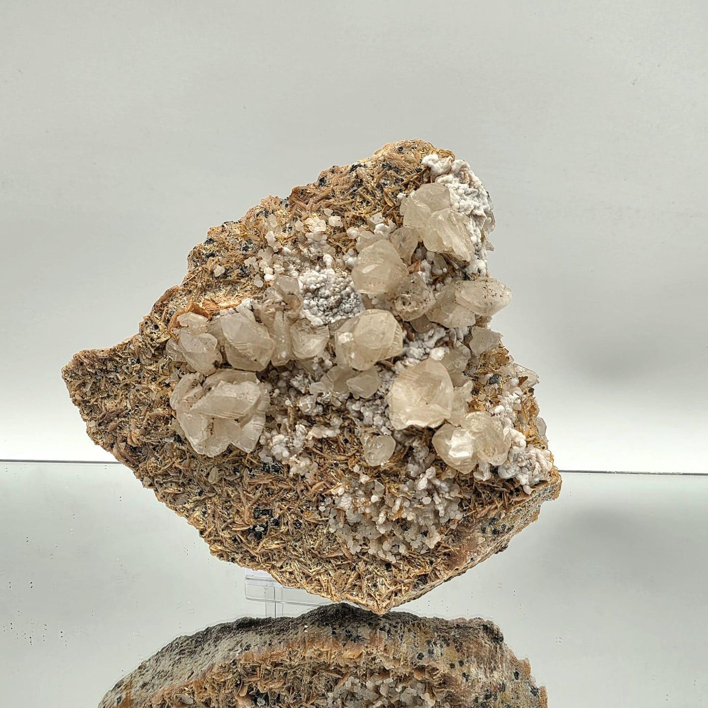 Large Cerussite on Barite Matrix 1.6kg | Moroccan Mineral Specimen | Fluorescent Crystal Cluster | Collectors Piece
