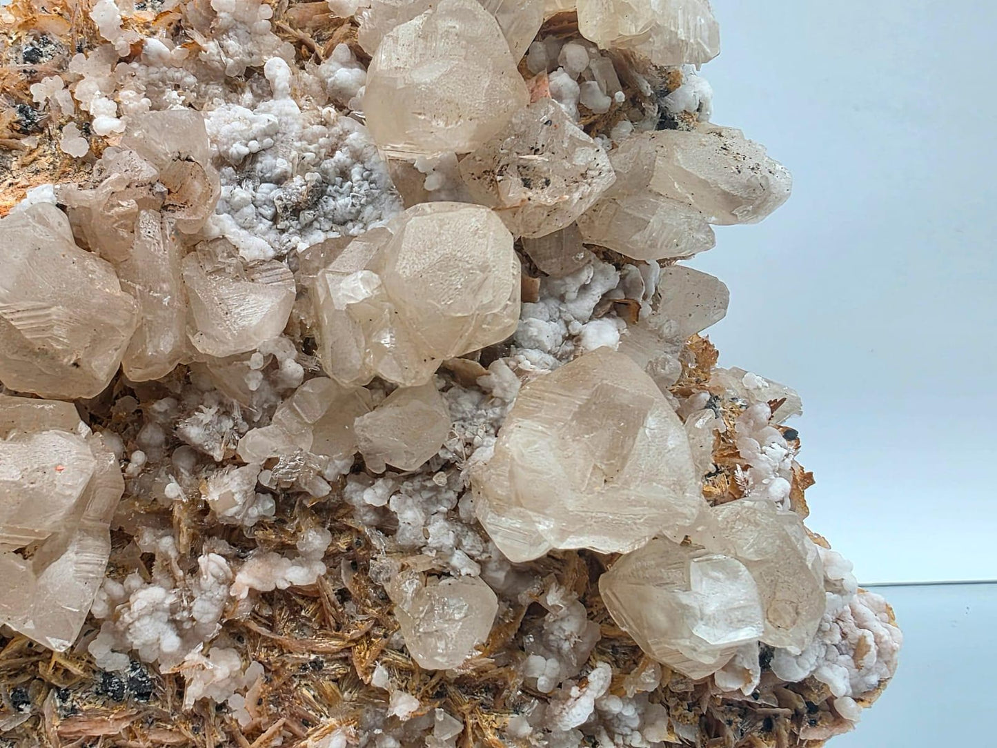 Large Cerussite on Barite Matrix 1.6kg | Moroccan Mineral Specimen | Fluorescent Crystal Cluster | Collectors Piece