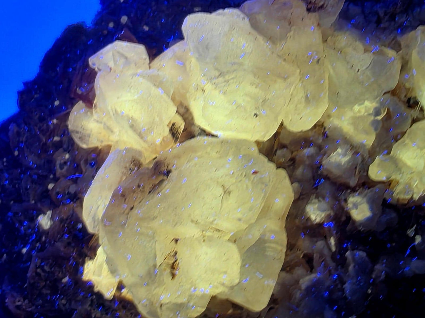 Large Cerussite on Barite Matrix 1.6kg | Moroccan Mineral Specimen | Fluorescent Crystal Cluster | Collectors Piece